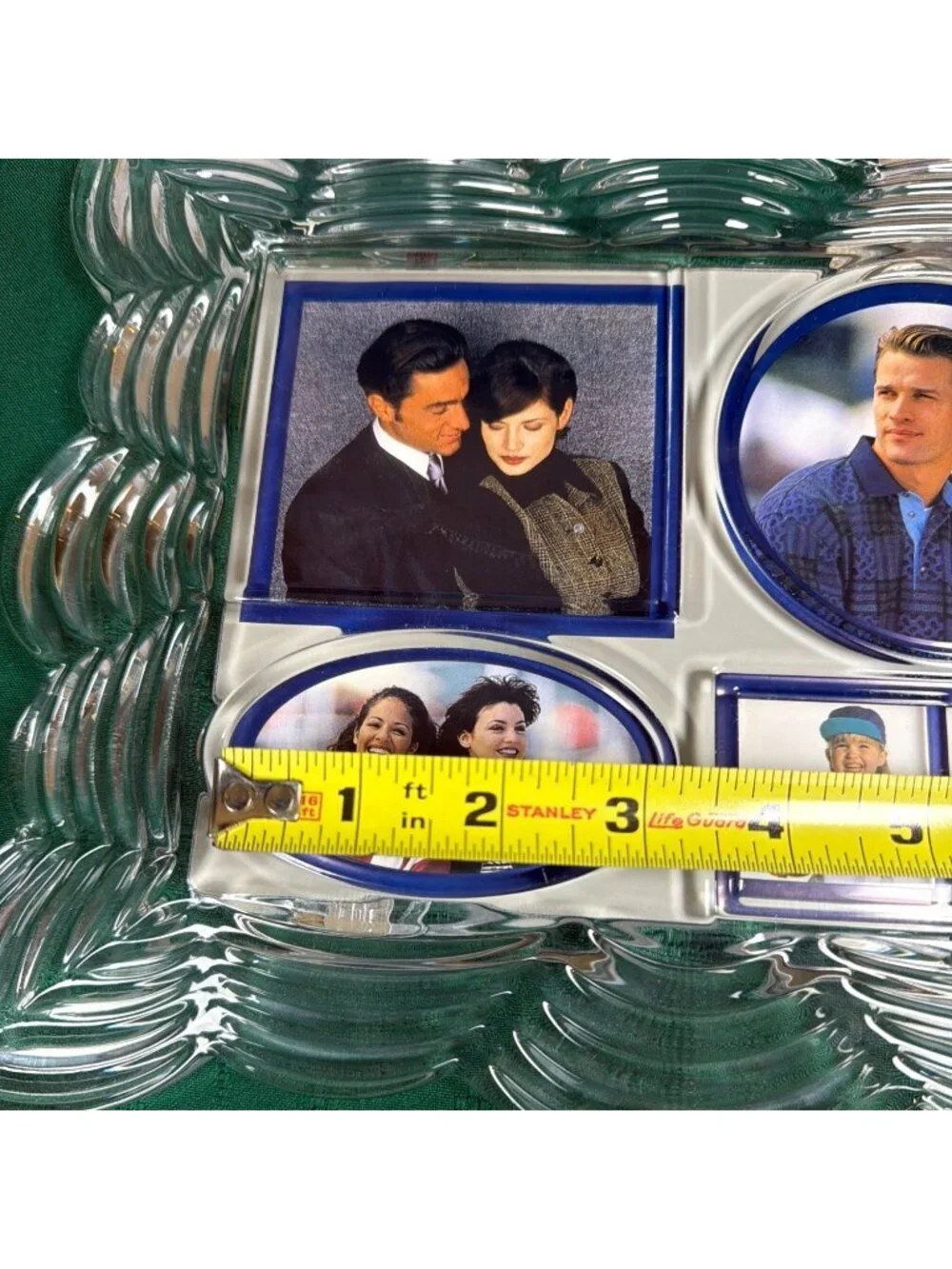 Vintage 1995 Royal Limited Lead Crystal Collage Picture Frame 4 Openings Czech